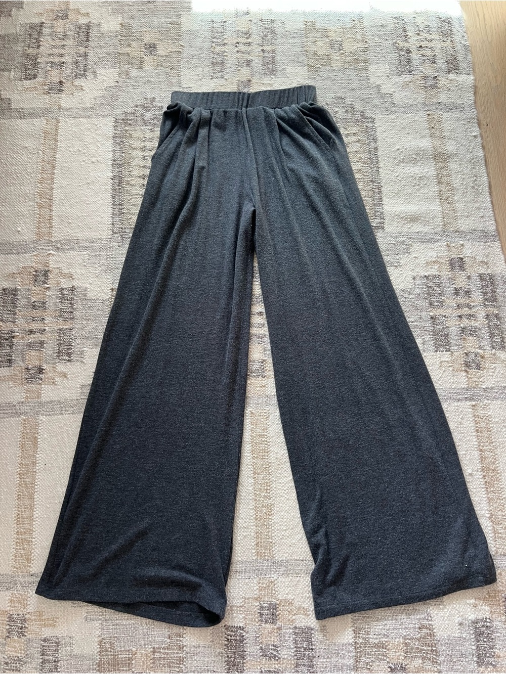 LESET Lauren Wide-Leg Knit Pants